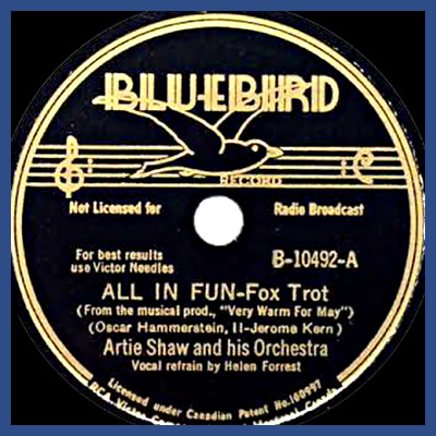 Artie Shaw - All in Fun - Bluebird label