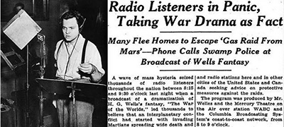 Orson Wells War of the Worlds Radio Broadcast - Star Dust