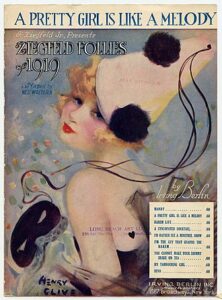 A Pretty Girl is Like a Melody vintage sheet music cover