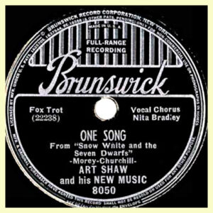 One Song - Art Shaw and his New Music - Brunswick label
